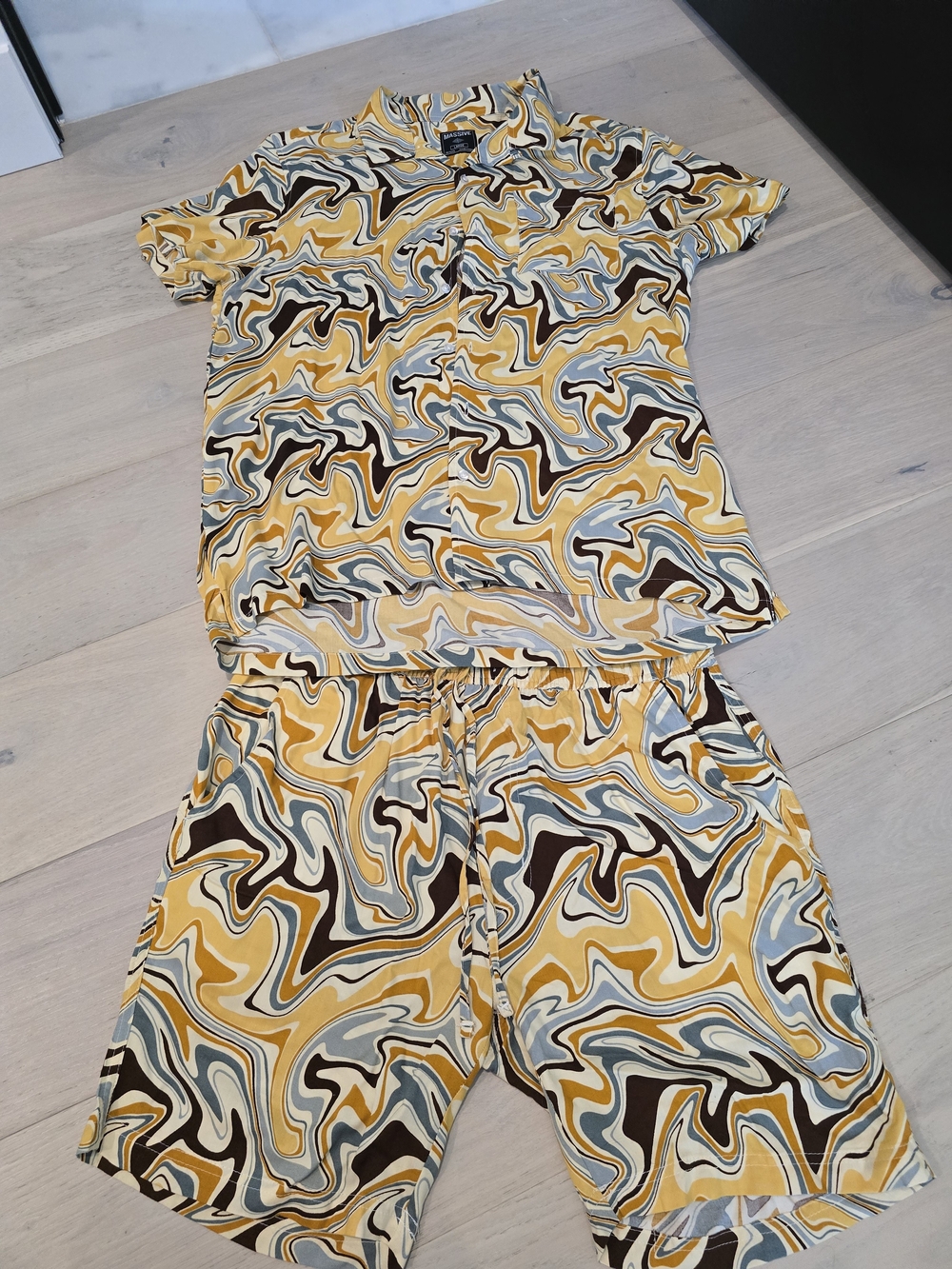 Massive Yellow Swirl Two-Piece Set
